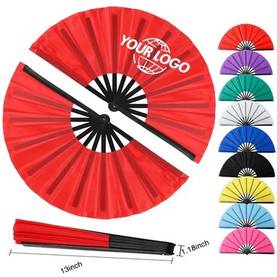 Custom Martial Arts Folding Hand Fan with Personalized Logo