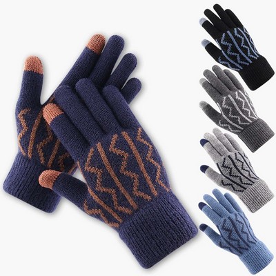 Winter Thick Knitted Warm Touch Screen Gloves