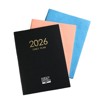 A4 PU Leather Planner 2026