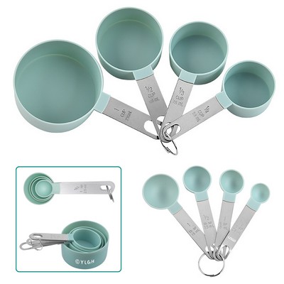 8-IN-1 Plastic Measuring Cups Spoons Set