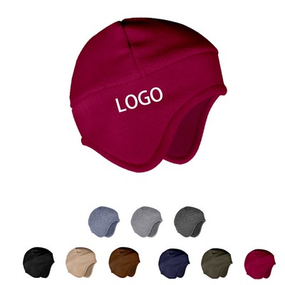 Warm Polar Fleece Earflap Beanie