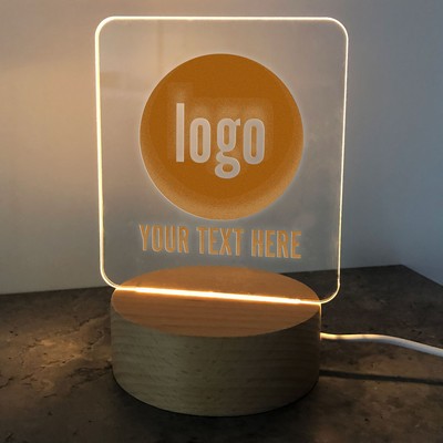 Personalized Corporate Logo Square Acrylic LED Sign