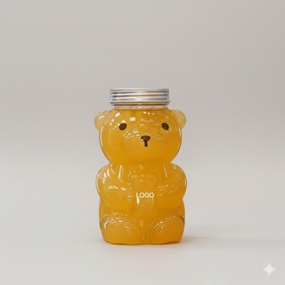 Bear Shape Wide Mouth PET Drink Bottle Juice Milk Tea