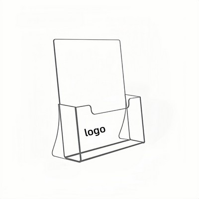 Clear Acrylic Brochure Holder for Desktop or Wall Mount Display and Storage