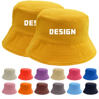 Cotton Fisherman Bucket Sun Hat