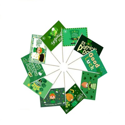 St. Patrick's Day Wooden Hand Waving Flag