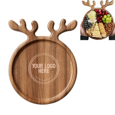Christmas Reindeer Wooden Serving Platter
