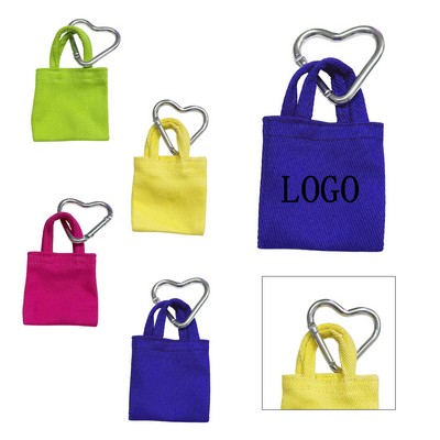 Mini Canvas Bag Pendant Charm