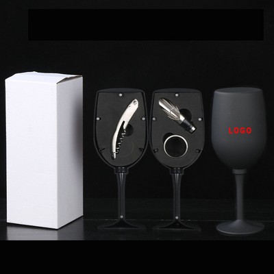 3-Piece Wine Glass-Shaped Corkscrew Set