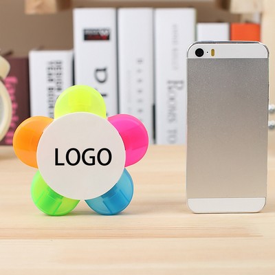5-Color Sunflower Flower Shape Highlighter