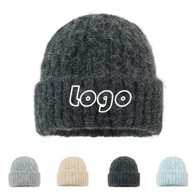 Acrylic Cuffed Pom Beanie