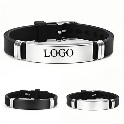 Stainless Steel Silicone Bracelet