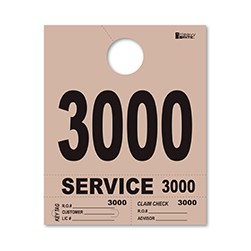 3000-3999 Heavy Brite™ Tan Premium Service Dispatch Number Tag