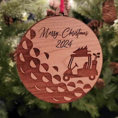 Hardwood Golf Ball Ornament
