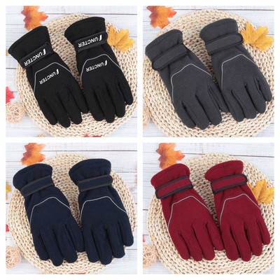 Polar Fleece Knit Touch Screen Glove W/ Reflective