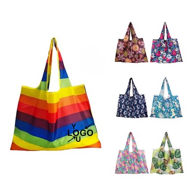 Rainbow Polyester Tote Bag