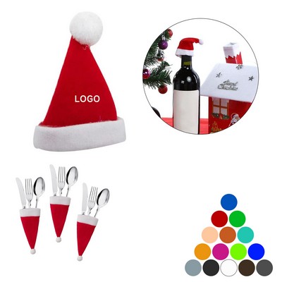 Christmas Hats Shaped Tableware Holders