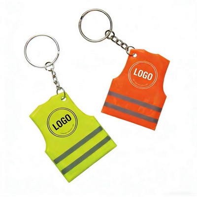 PVC Reflective Safety Vest Keychain