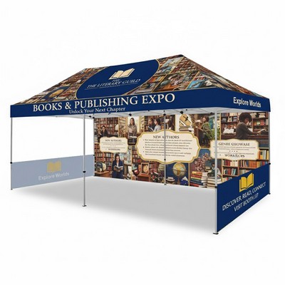 10x20 Premium Hex Aluminum Tent Kit with Full Wall & Half Walls