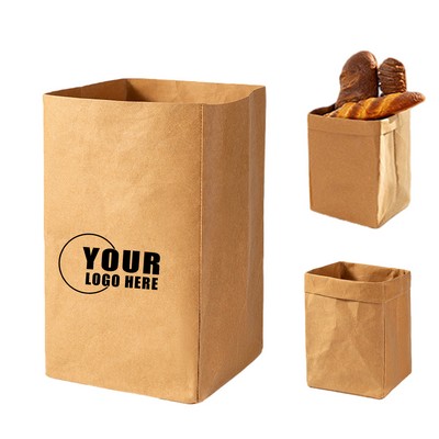 Washable Kraft Paper Storage Bag Organizer