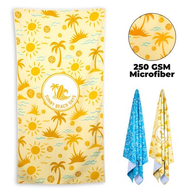 Large Dye-Sublimation Microfiber Beach Towel