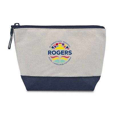 Canvas Zippered Pouch - True Navy