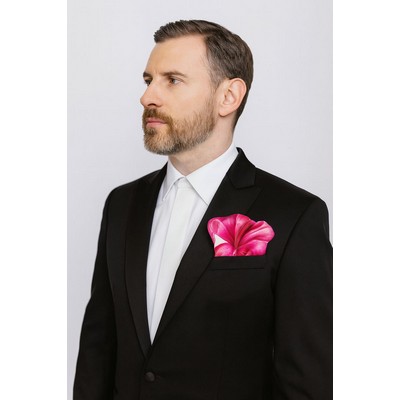 14" x 14" Custom Printed Pocket Square – 100% Polyester Silk Twill - 1 Side Print