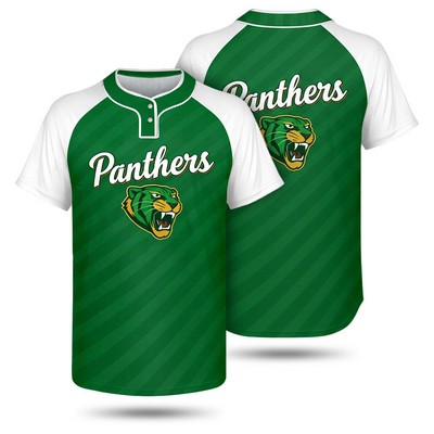 Dye Sublimated 2 Button Baseball Jersey