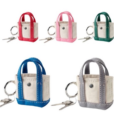 Mini Canvas Bag Keychain