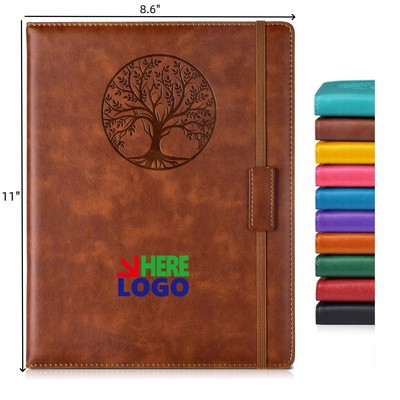 A4 Hardcover Leather Lined Notebook
