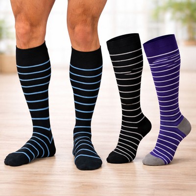 Over the calf knitted dress socks, Jacquard weave