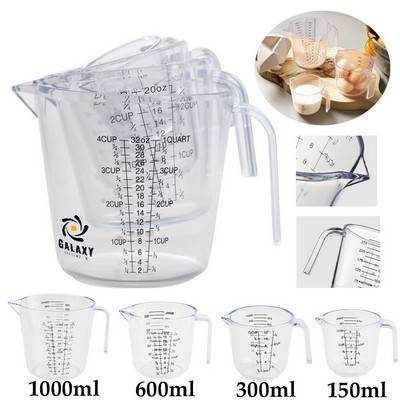 150ml/300ml/600ml/1000ml Plastic Measuring Cups Set