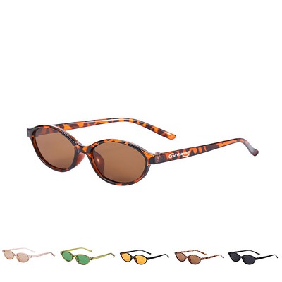 Retro Oval Cat Eye Sunglasses
