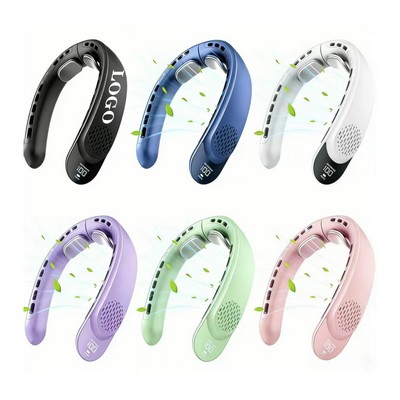Handsfree Wearable Neck Fan 3 Speeds Low Noise Personal Cooling Device
