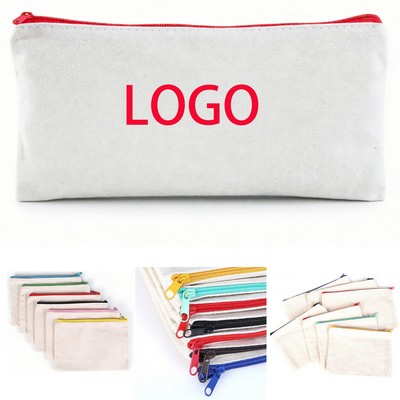 Professional Durable Multipurpose Canvas Zipper Storage Pouch For Custom Branding