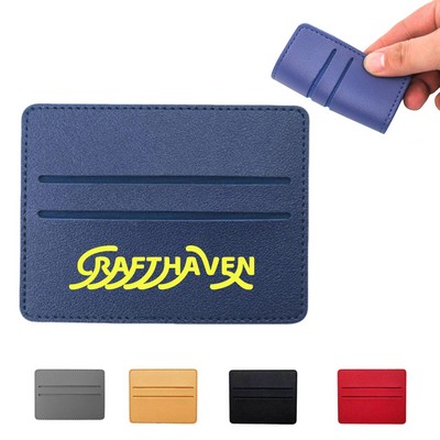 Minimalist Slim PU Card Holder Wallet