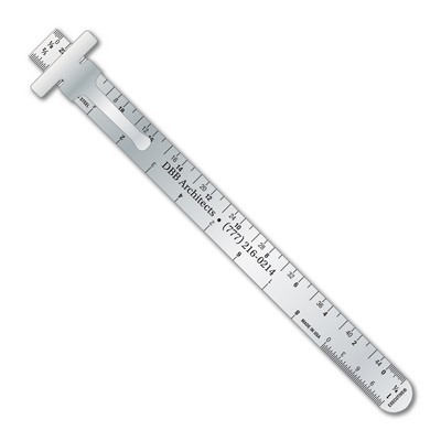 6" Pocket Ruler – Architect and/or Engineer, Stainless Steel