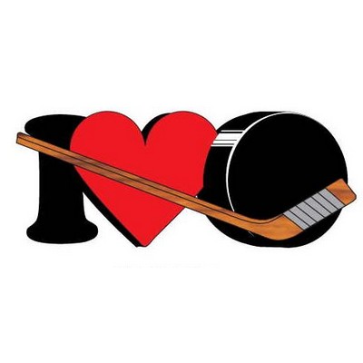 I Love Hockey Maxi Magnet (6 Square Inch)