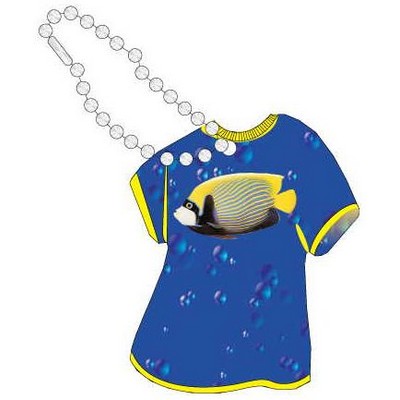 Tropical Fish Promotional T Shirt Key Chain w/ Black Back (4 Square Inch)