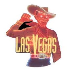 Vegas Vic Neon Cowboy Magnet w/ Full Magnetic Back (6 Square Inch)