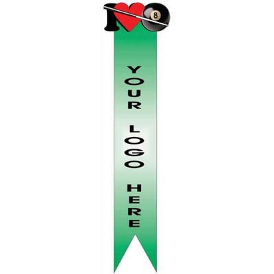 I Love Pool Bookmark w/ Black Back
