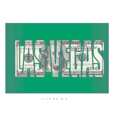 Las Vegas Block Letter $100 Bill Rectangle Badge w/ Bar Pin (2"x3")
