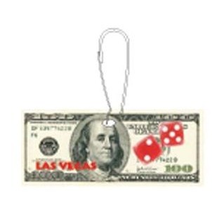 Las Vegas Dice $100 Bill Zipper Pull