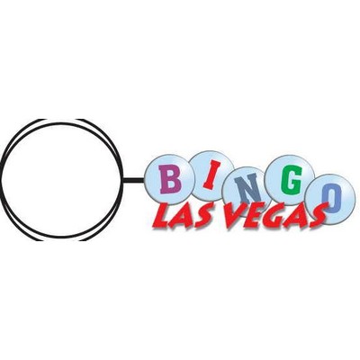 Las Vegas Bingo Key Chain w/Clear Mirrored Back (6 Square Inch)