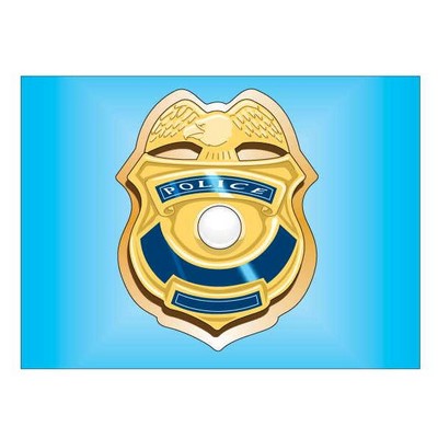 Police Badge Metal Photo Magnet (2 1/2"x3 1/2")