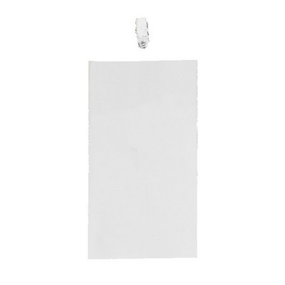 4" x 8" Blank Oversized Vertical Vinyl Pouch with Bulldog Clip