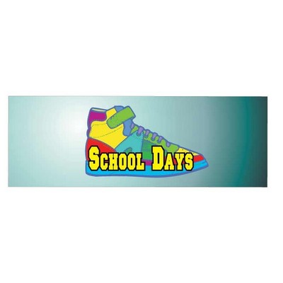 School Days Shoe Panoramic Metal Photo Magnet (1 5/8"x4 5/8")
