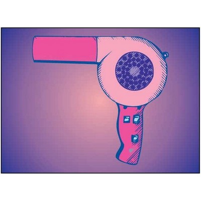 Hair Dryer Rectangle Metal Photo Magnet (2"x3")
