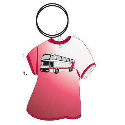 Commercial Bus Executive T Shirt Keychain w/Mirrored Back (4 Square Inch)
