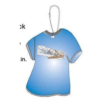 White Bi-Plane T-Shirt Zipper Pull